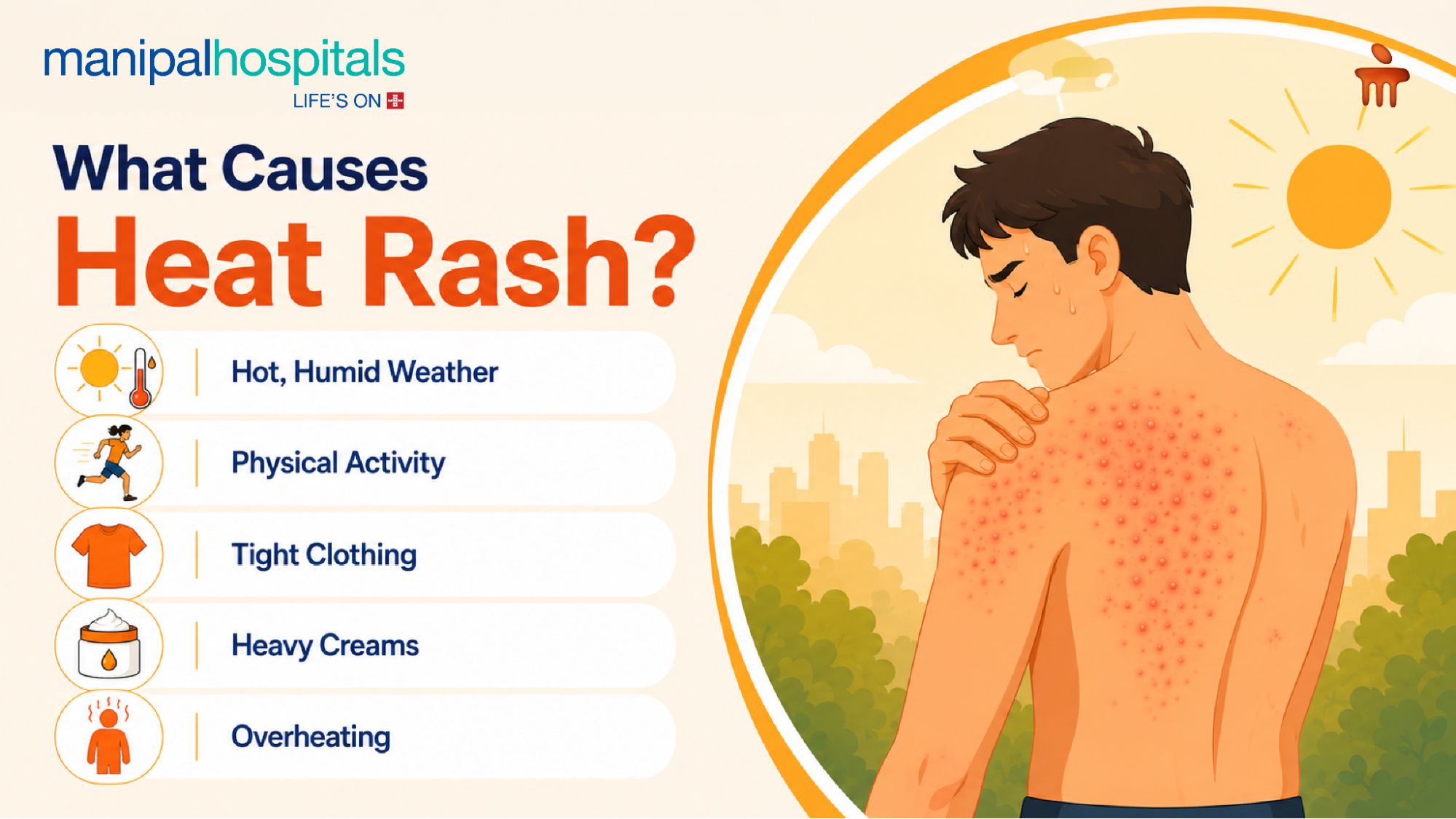 Heat rash relief and prevention