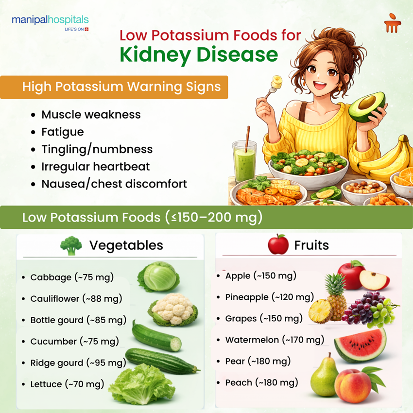 Low potassium foods for kidney patients diet plan