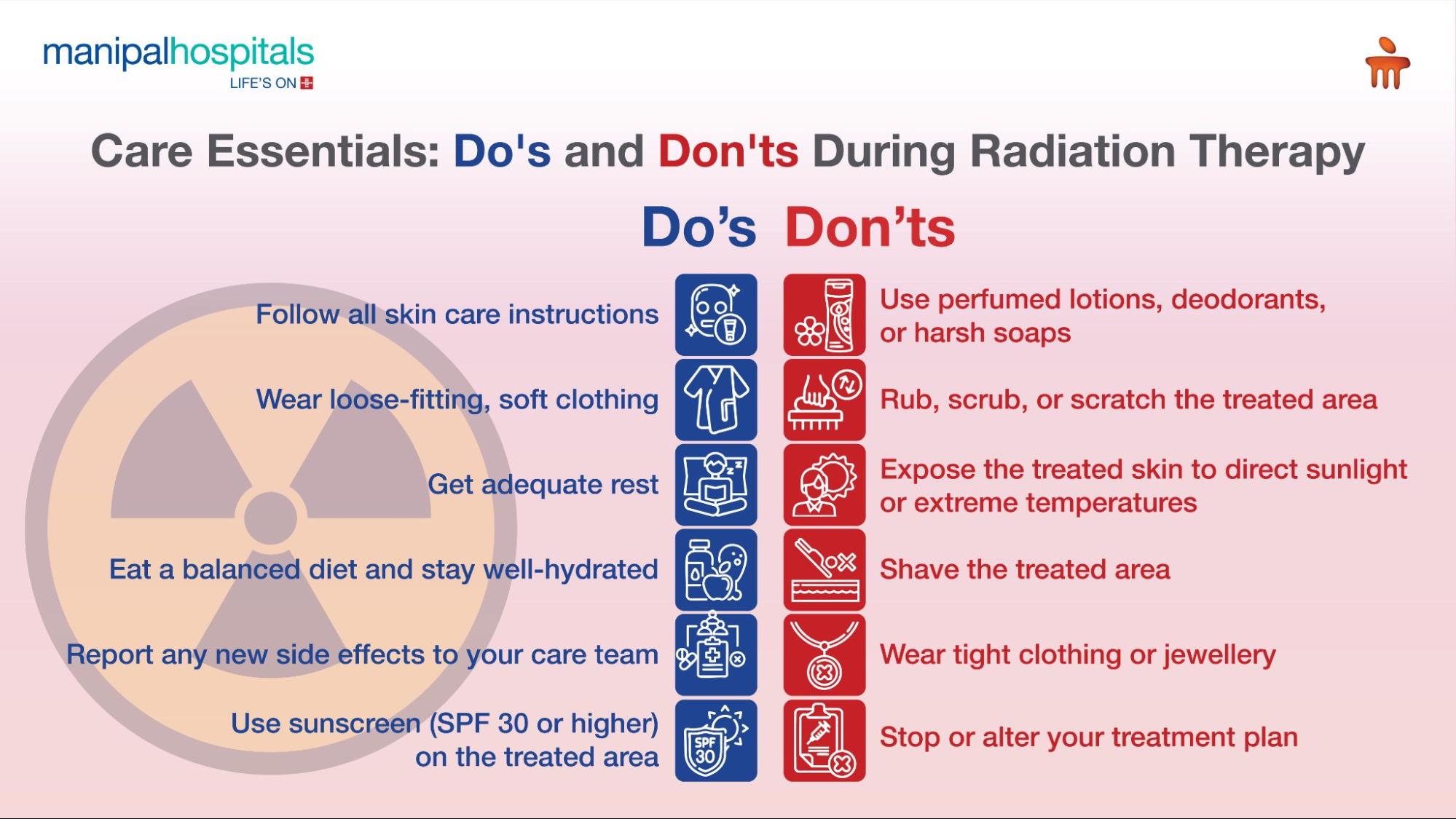 Radiation therapy during cancer treatment