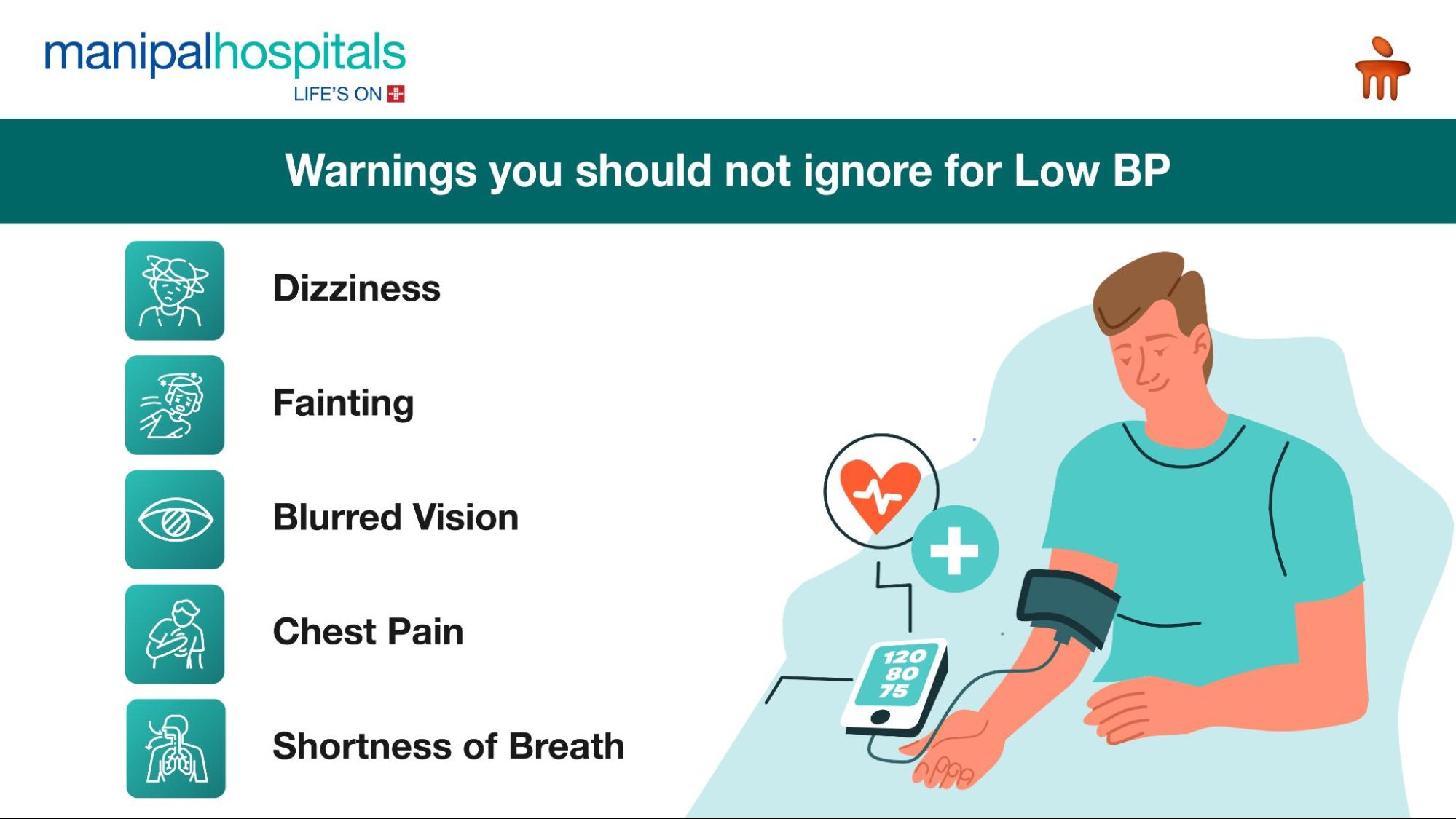 person checking low blood pressure