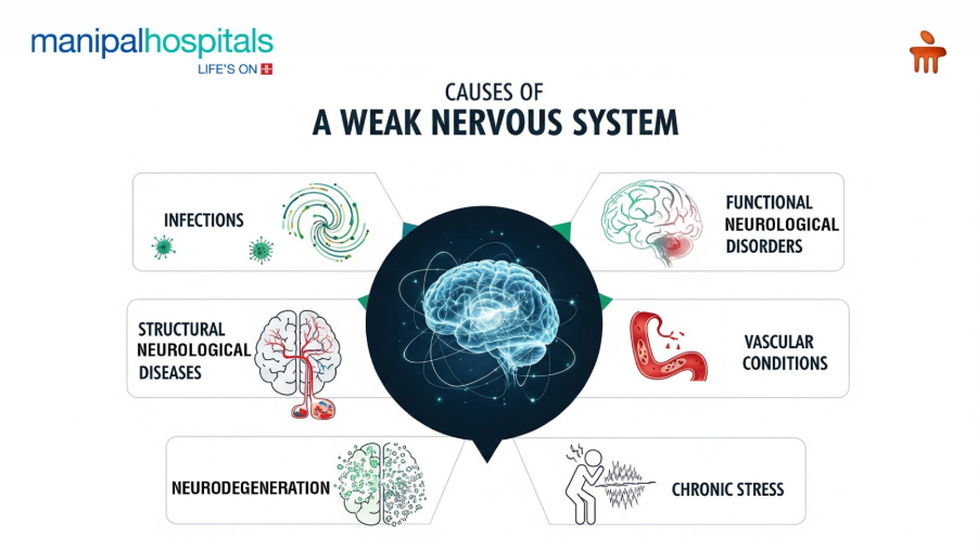 Weak nervous system symptoms
