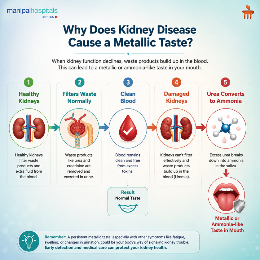 Metallic taste symptom