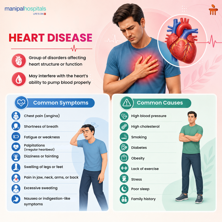 heart disease symptoms causes treatment