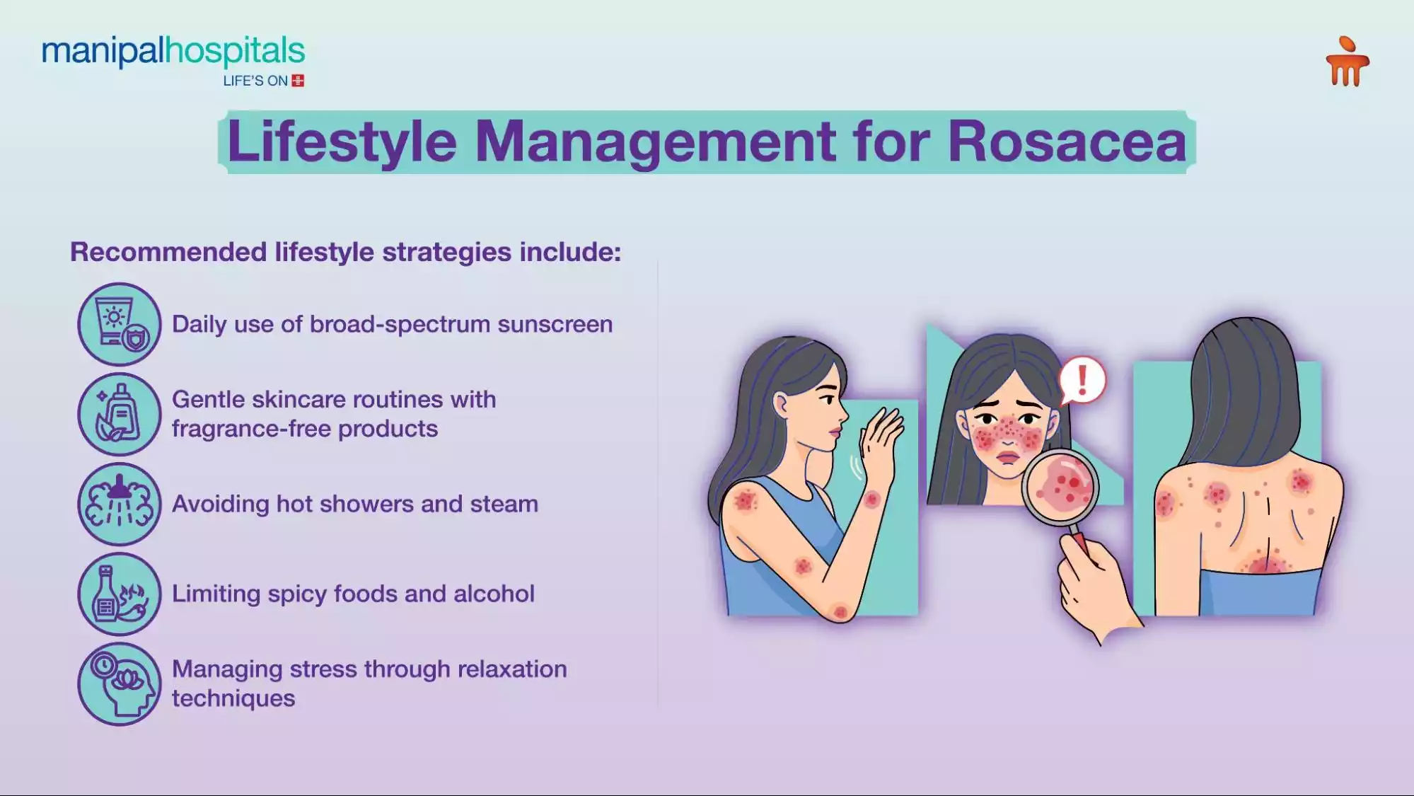 Symptoms of rosacea