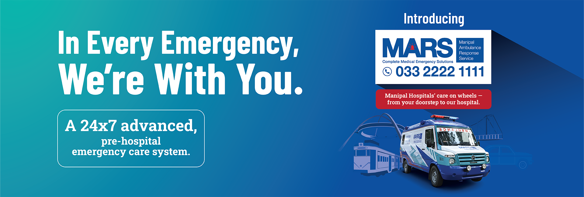 24x7 Ambulance Service in Kolkata | Call 033 2222 1111 | MARS