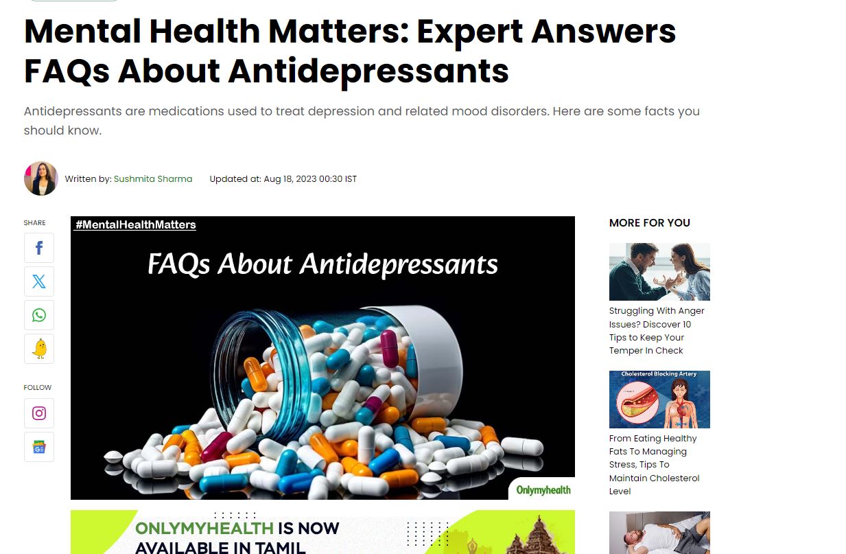 Know About Antidepressants