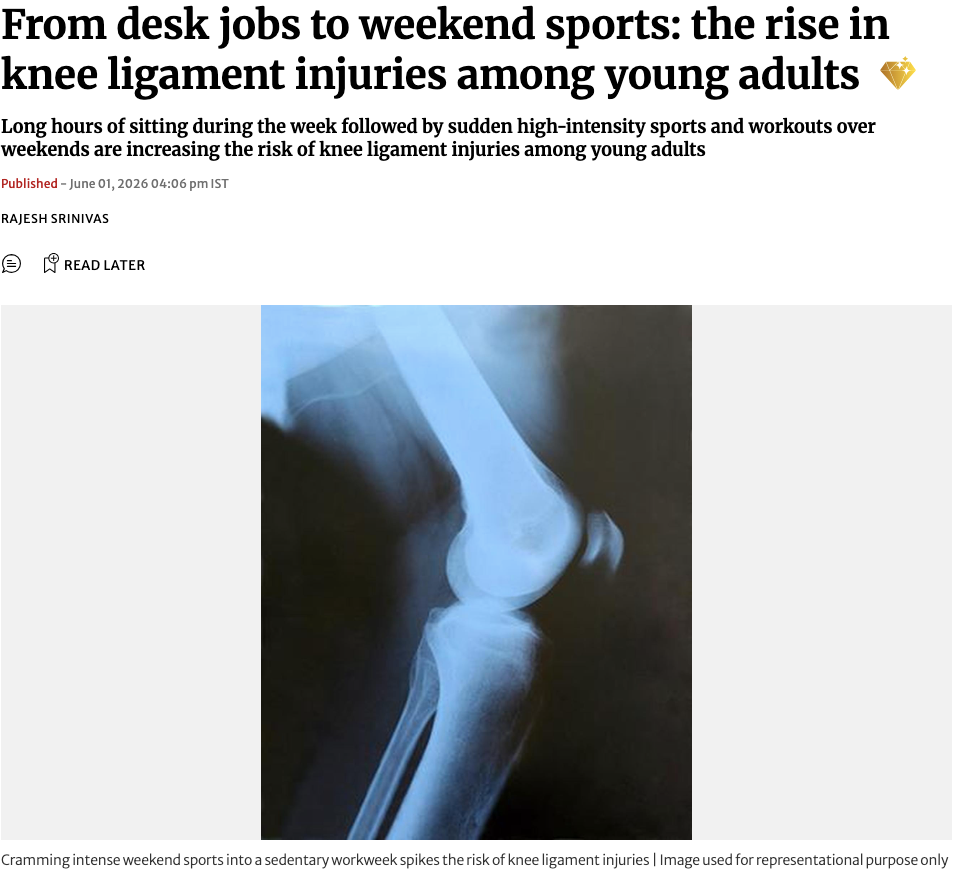 From desk jobs to weekend sports: the rise in knee ligament injuries among young adults