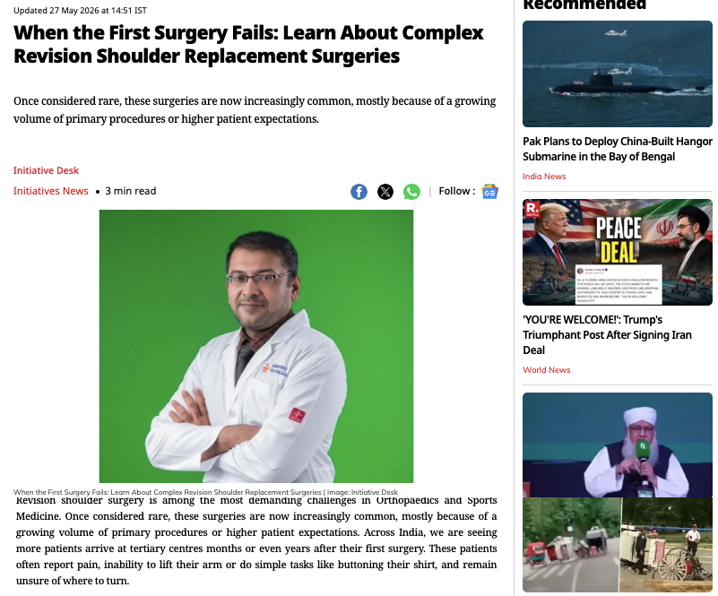When the First Surgery Fails: Learn About Complex Revision Shoulder Replacement Surgeries